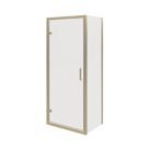 Essentials Semi-Framed Shower Enclosure Side Panel Brushed Brass 800mm