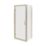 Essentials Semi-Framed Shower Enclosure Side Panel Brushed Brass 800mm