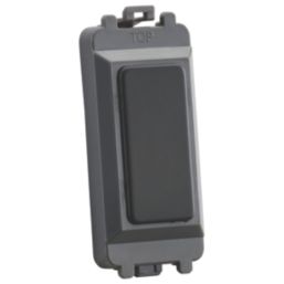 Knightsbridge  1-Module Grid Blanking Plate Anthracite