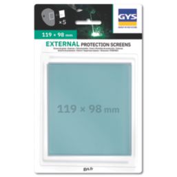 Gys  Welding Helmet External Replacement Lenses 114mm x 133mm 5 Pack