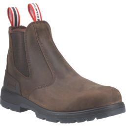 Hunter  Size 10  Brown  Slip-On Occupational Work Boots