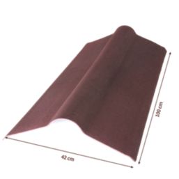 Onduline Red Corrugated Bitumen Ridge Piece 1000mm x 420mm