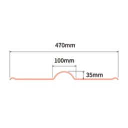 Onduline Red Corrugated Bitumen Ridge Piece 1000mm x 420mm