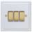 Varilight  10A 3-Gang 2-Way Light Switch  Georgian White