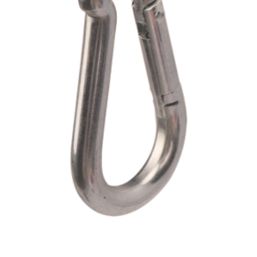 Essentials Karabiners Silver 80mm x 8mm 10 Pack