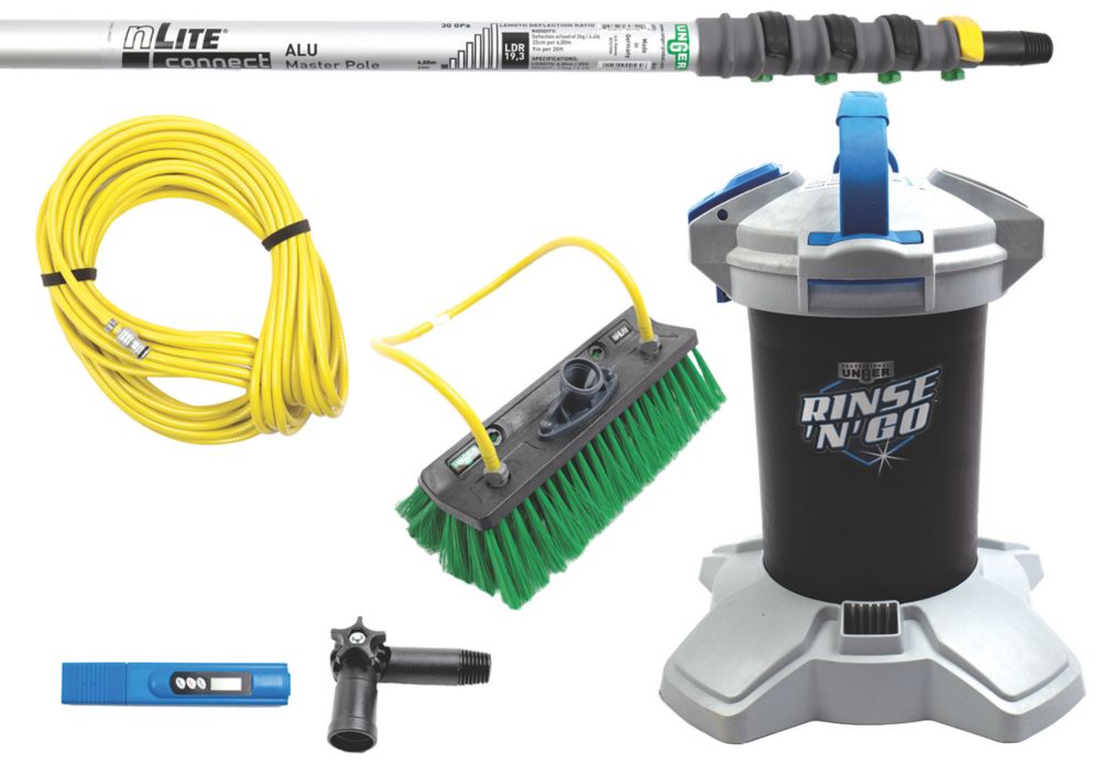 Unger Rinse n Go AK159 Pure Water Cleaning Kit 7 Pieces