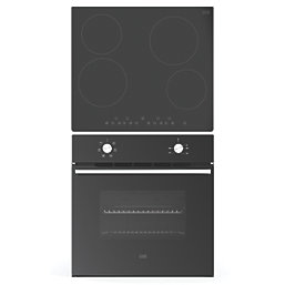 Cooke & Lewis  Integrated Oven & Ceramic Hob Pack Black
