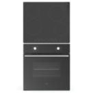 Cooke & Lewis  Integrated Fan Oven & Ceramic Hob Black