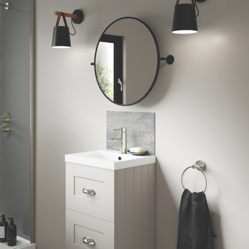 Splashwall Caliza Vanity Splashback Matt Grey 400mm x 250mm x 4mm