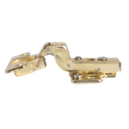 Eclipse 3D Adjustable Soft Close Steel 105° Inset Brushed Brass Cabinet Hinges 62mm 2 Pack