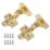 Eclipse 3D Adjustable Soft Close Steel 105° Inset Brushed Brass Cabinet Hinges 62mm 2 Pack