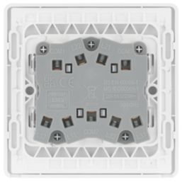 British General Evolve 20A 16AX 3-Gang 2-Way Light Switch  Pearlescent White with White Inserts