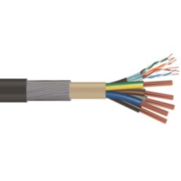 Time EV-Ultra Black  5-Core 6mm² & Cat 5e 4-Pair Armoured EV Charging Cable 1m Coil