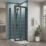 ETAL  Framed Square Bi-Fold Door Shower Enclosure & Tray  Matt Black 750mm x 750mm x 1940mm