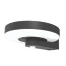 4lite Arundel Outdoor LED Solar Wall Light With PIR Sensor Black 400lm