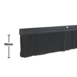 Stormguard Industrial Door Brush Seals Black 1.25m 2 Pack