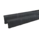 Stormguard Industrial Door Brush Seals Black 1.25m 2 Pack