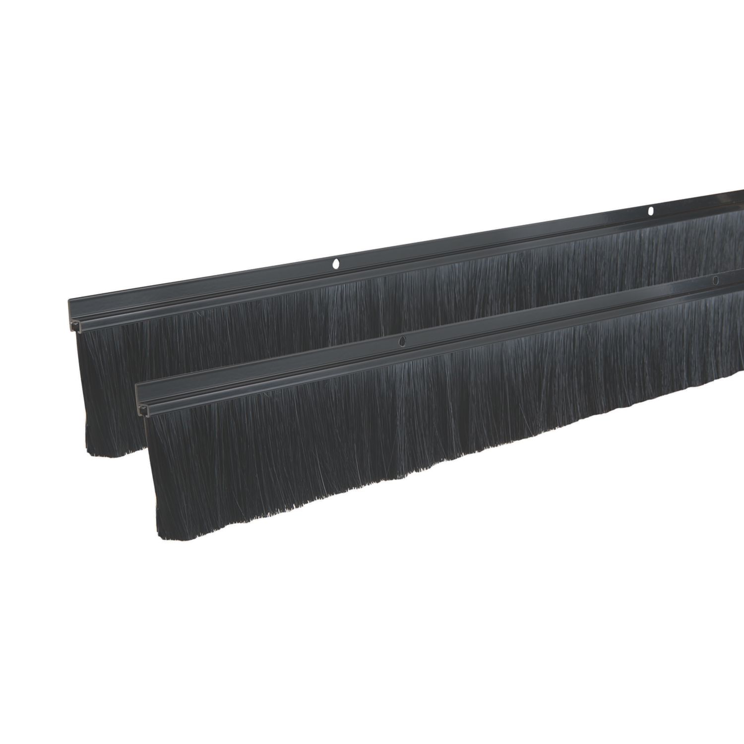 Stormguard Industrial Door Brush Seals Black 1.25m 2 Pack (333VV)