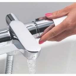 Aqualisa Midas 220 BSM Deck-Fed Exposed Chrome Thermostatic Bath Shower Mixer