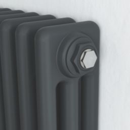 Azur 400mm x 1010mm 3033BTU Anthracite Horizontal 3 Column Radiator
