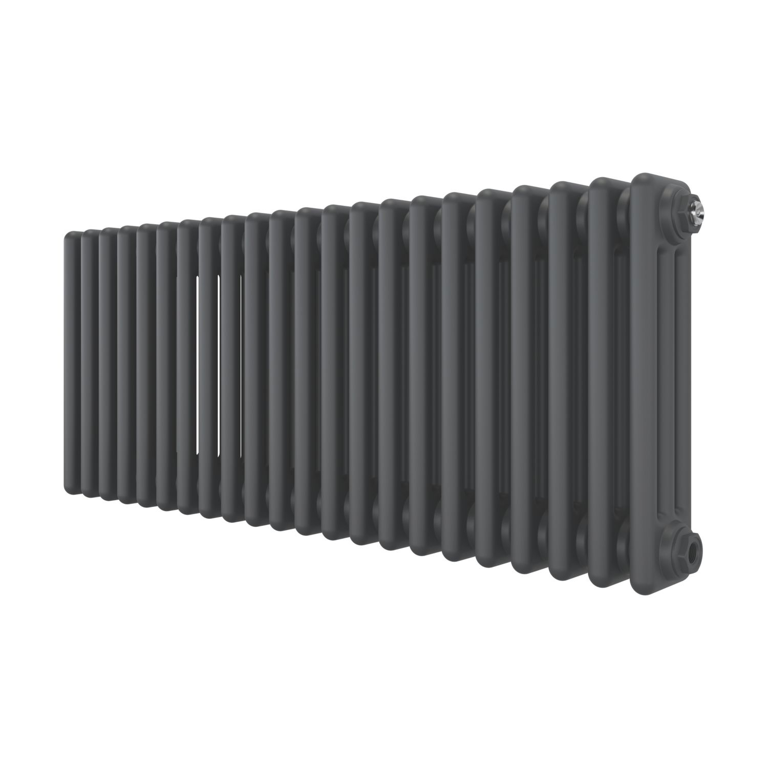 Azur 400mm x 1010mm 3033BTU Anthracite Horizontal 3 Column Radiator (334AC)