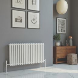 Reina Elips Single 600mm x 360mm 944BTU White Vertical Designer Radiator