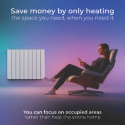 Masterplug Comfort 1500W Oil Wall-Mounted Oil-Filled Radiator White