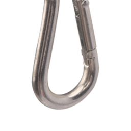 Essentials Karabiners Silver 50mm x 5mm 10 Pack