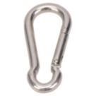 Essentials Karabiners Silver 50mm x 5mm 10 Pack