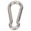 Essentials Karabiners Silver 50mm x 5mm 10 Pack