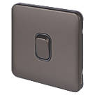 Schneider Electric Lisse Deco 10AX 1-Gang 2-Way Light Switch  Mocha Bronze with Black Inserts