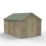 Forest 4Life 8' x 11' 6" (Nominal) Apex Overlap Timber Shed with Base & Assembly