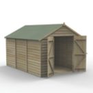 Forest 4Life 8' x 11' 6" (Nominal) Apex Overlap Timber Shed with Base & Assembly