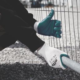 Site  Nitrile Coated Gloves White/Blue Medium