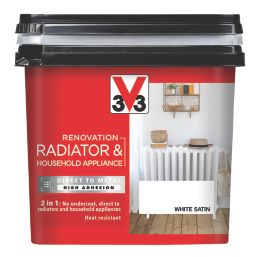 V33 Radiator & Household Appliance Paint White Satin 750ml