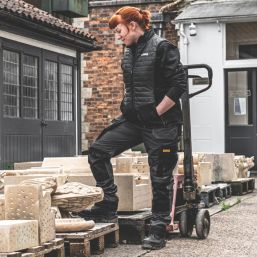 DEWALT Roseville Womens Work Trousers Grey/Black Size 8 29" L