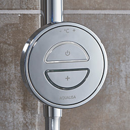 Aqualisa Smart Link HP/Combi Ceiling-Fed Chrome Thermostatic Shower