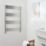 Time 800mm x 530mm 946BTU Silver Flat Designer Towel Radiator