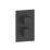 Iowa HP/Combi Flexible Concealed Matt Black Thermostatic Square Concealed Shower Mixer with Riser Handset & Overhead Outlet