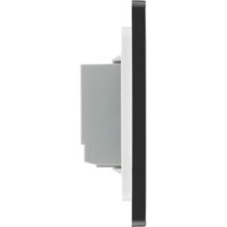 British General Evolve 1-Gang 2-Way LED Single Master Trailing Edge Touch Dimmer Switch  Matt Black with Black Inserts