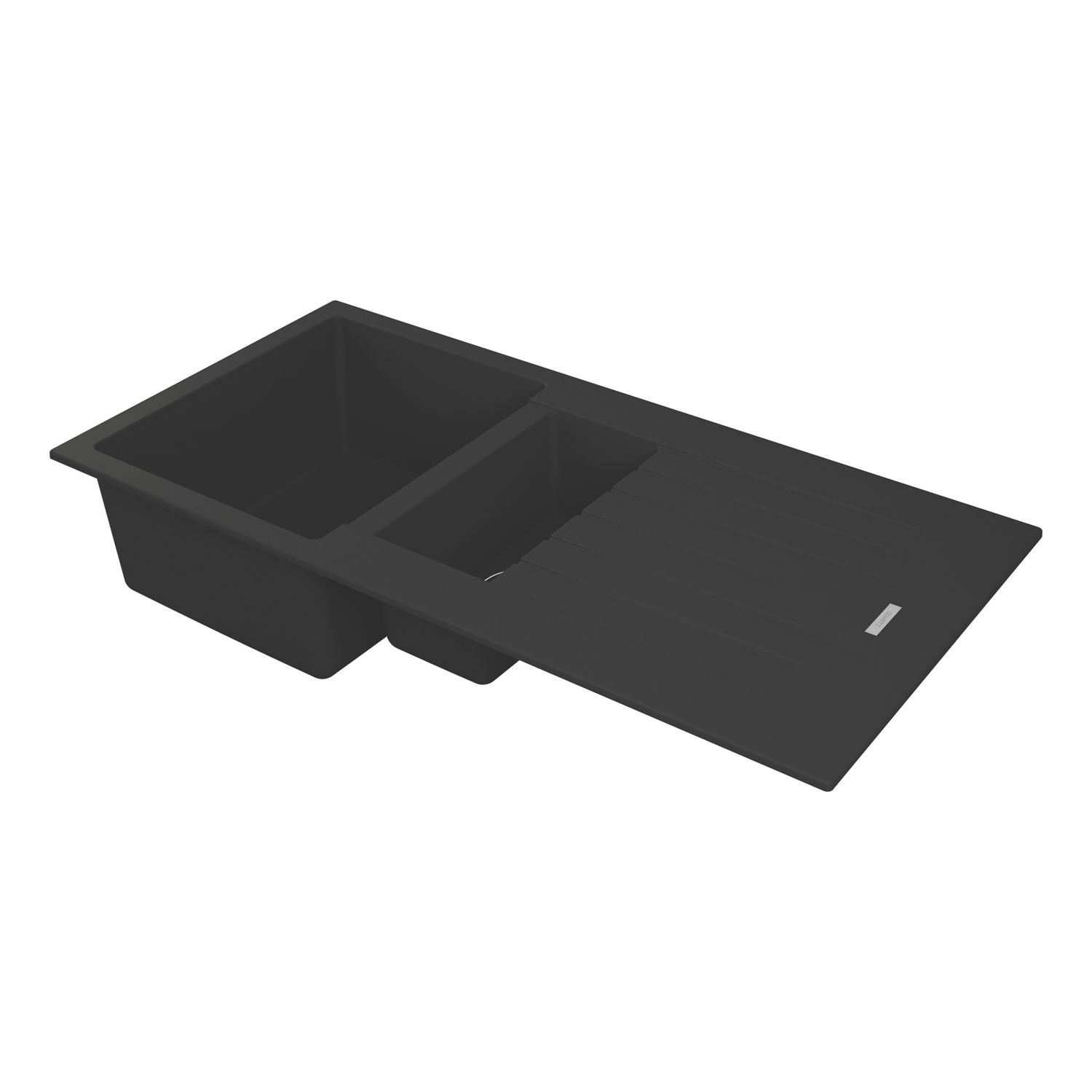 Carysil TD150-MB 1.5 Bowl Granite Composite Kitchen Sink Midnight Black Reversible 1000mm x 500mm (334RE)
