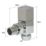 Towelrads  15mm x 1/2" Chrome Angled Designer Manual Radiator Valve & Lockshield  2 Pack