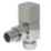 Towelrads  15mm x 1/2" Chrome Angled Designer Manual Radiator Valve & Lockshield  2 Pack