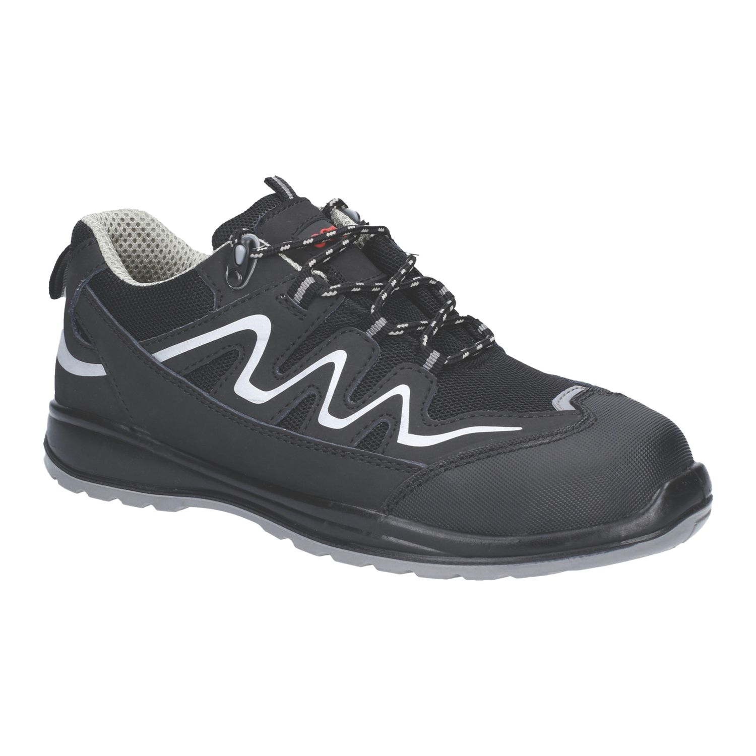 Centek FS313 Extra Light Size 10 Black Water-Resistant Steel Toe Cap Safety Trainers (334XC)