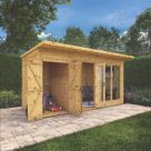 Mercia Maine 13' 6" x 6' (Nominal) Pent Tongue & Groove Timber Summerhouse & Shed