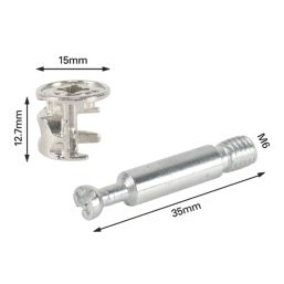 Easyfix Cam Dowels M6 x 35mm 50 Pack