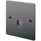 LAP  1-Gang Master Telephone Socket Black Nickel