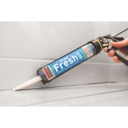 Soudal Stay Fresh Acetoxy Anti-Mould Sanitary Silicone Sealant Clear 290ml