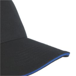 Beechfield 5 Panel Cap Black / Royal Blue