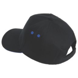Beechfield 5 Panel Cap Black / Royal Blue